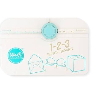 We R Memory Keepers 1-2-3 Punch Board - Cream and Blue